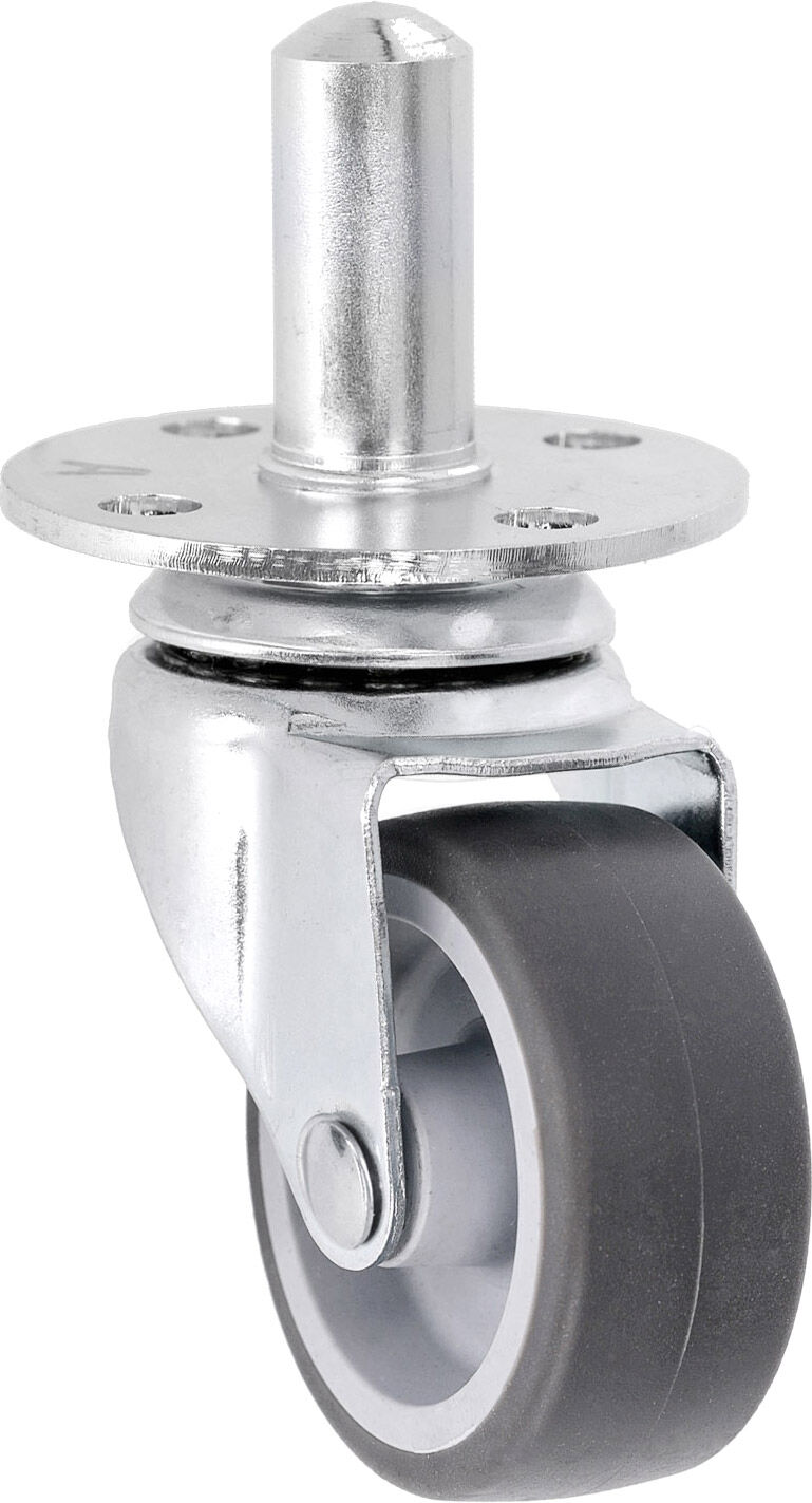Adam Hall Hardware 37050 - 4er-Set 50mm Steckrolle Mit Einbauhülse