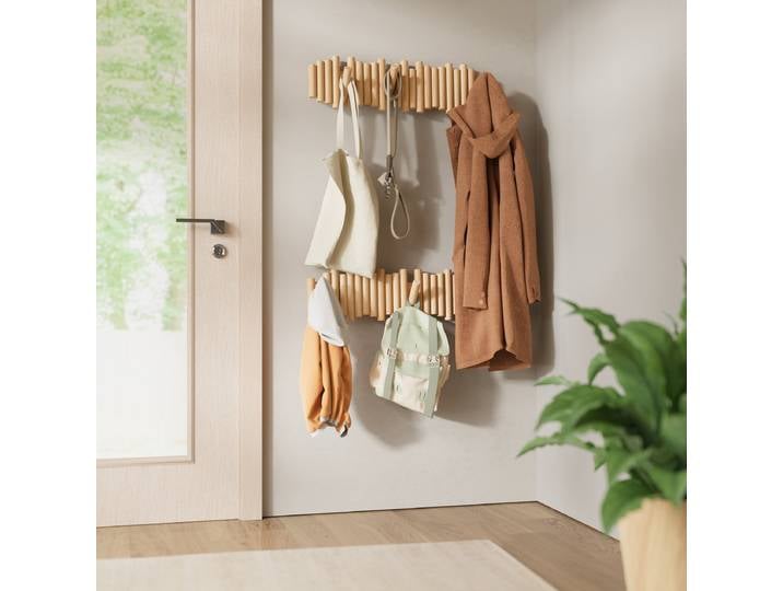 Barre de penderie Picket 61cm Bois/Pin