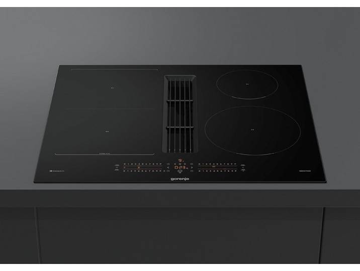 GORENJE Kochfeld mit Dunstabzug GEH6432BSCWF, 60cm Induktionskochfeld mit Dunstabzug