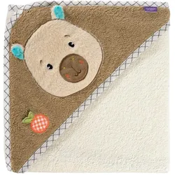 Fehn, Babybadetuch, Baby-Kapuzentuch Capybara, Beige / Braun, 80 x 80 (80 x 80 cm)