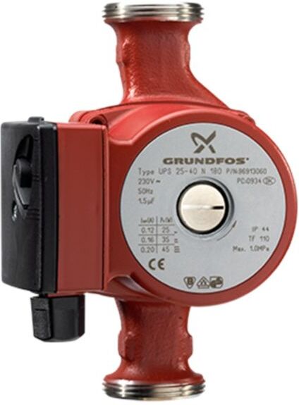 Grundfos Serie 100 Umwälzpumpe 99255498 UPS 25-55 N, 230 V, UBA, 180mm