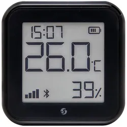 Shelly H&T Gen 3 Matte Black, Thermometer + Hygrometer, Schwarz