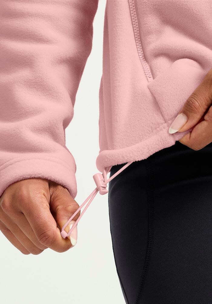 Fleecejacke JACK WOLFSKIN "TAUNUS 200 FZ W", Damen, Gr. XXL (48), rosa (rosegarden), Obermaterial: 100% POLYESTER. Futter: 100% POLYESTER, Jacken Fleecejacke, mit 3-in-1 System-Kompatibilität, aus Polyester rosegarden XXL (48)