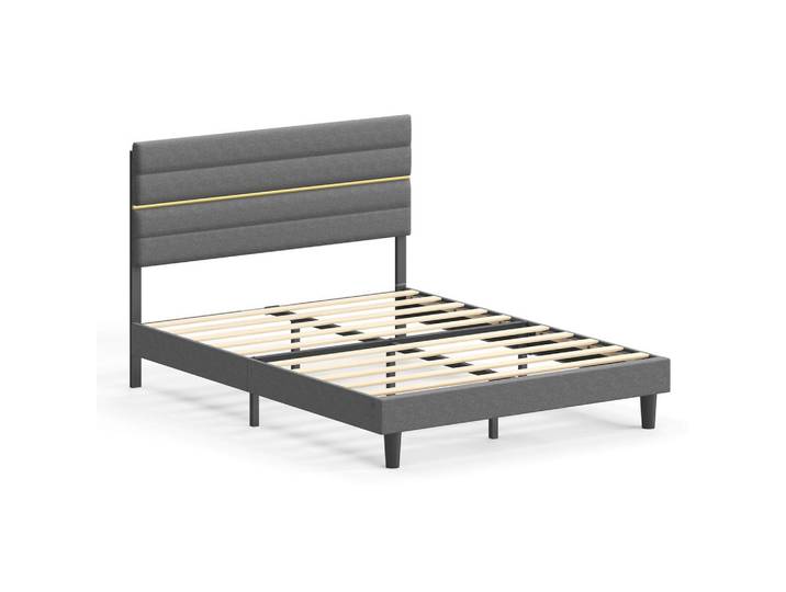 Boxxx Bett, Schwarz, Schiefer, Metall, 140x200 cm, Schlafzimmer, Betten, Einzelbetten