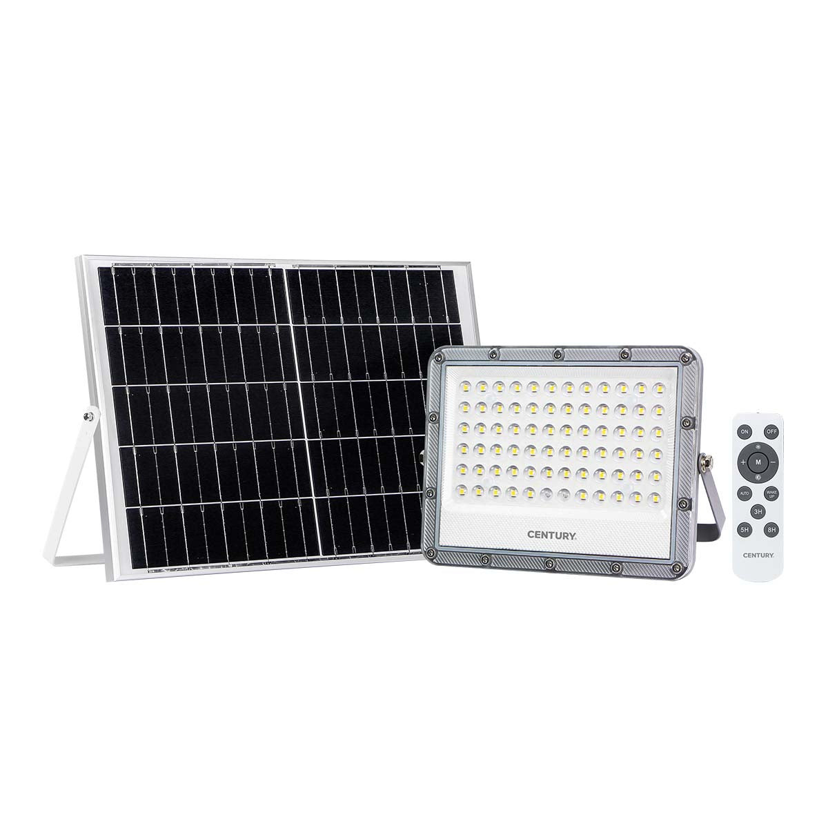 Century SRSOL-1009040 Solar Wandlamp voor buiten, Grijs, LED accentverlichting voor de tuin
