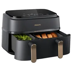 PHILIPS NA352/00 Airfryer 3000 Series Dual Basket 9L Kapazität (3L+6L) Heißluftfritteuse