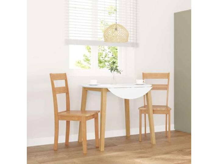 NLQMSU Essstühle, 2 Stück, Massivholz, Natur Hevea Set mit 2 massiven Gummibaumholz, ergonomische Rückenlehne, für Esszimmer und Wohnzimmer, zeitloses Design