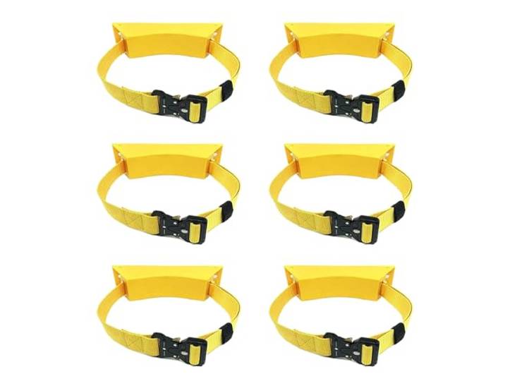 An der Wand montierter Flaschenhalter, verstellbare Sauerstofftankhalterung(Yellow,6 pack)