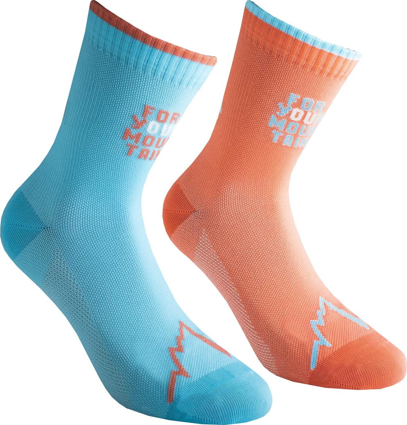 La Sportiva For Your Mountain Socks hibiscus/malibu blue (P02B02) S ZZRS011P02B02S