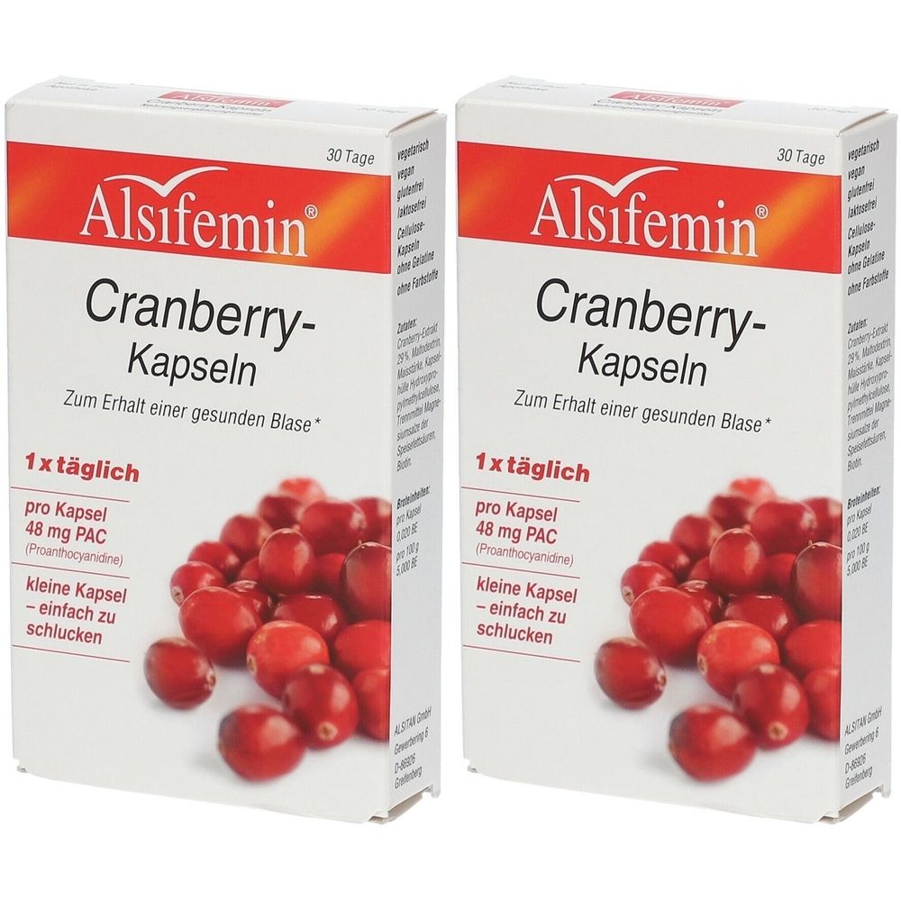Cranberry 48 mg PAC Alsifemin Kapseln 2x 2x30 St