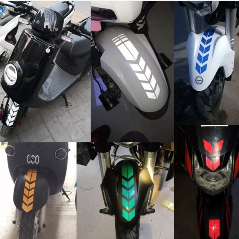 INF 2er Set Motorrad Kotflügel Aufkleber - Individuelle Reflektierende Dekoration Blau