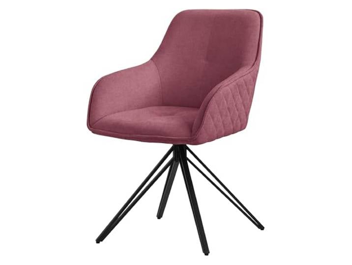 ML-Design Esszimmerstuhl drehbar aus Textil Webstoff, Altrosa, Wohnzimmerstuhl mit Armlehne & Rückenlehne, 360° Drehstuhl, Polsterstuhl mit Metallbeine, Ergonomische Sessel, Küchenstuhl Loungesessel