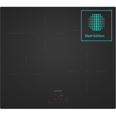 SIEMENS Induktions-Kochfeld "EH61ABFB5E", schwarz (matt, schwarz), B:59,2cm H:5,1cm T:52,2cm, Kochfelder, Matt Edition gegen Fingerabdrücke & powerBoost ->schnelleres Aufheizen