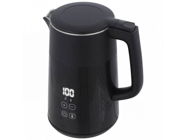 Homcom Wasserkocher Edelstahl Kunststoff Schwarz, Metall, 21.8 cm, PTFE-frei, Kochgeschirr, Küchengeräte, Wasserkocher