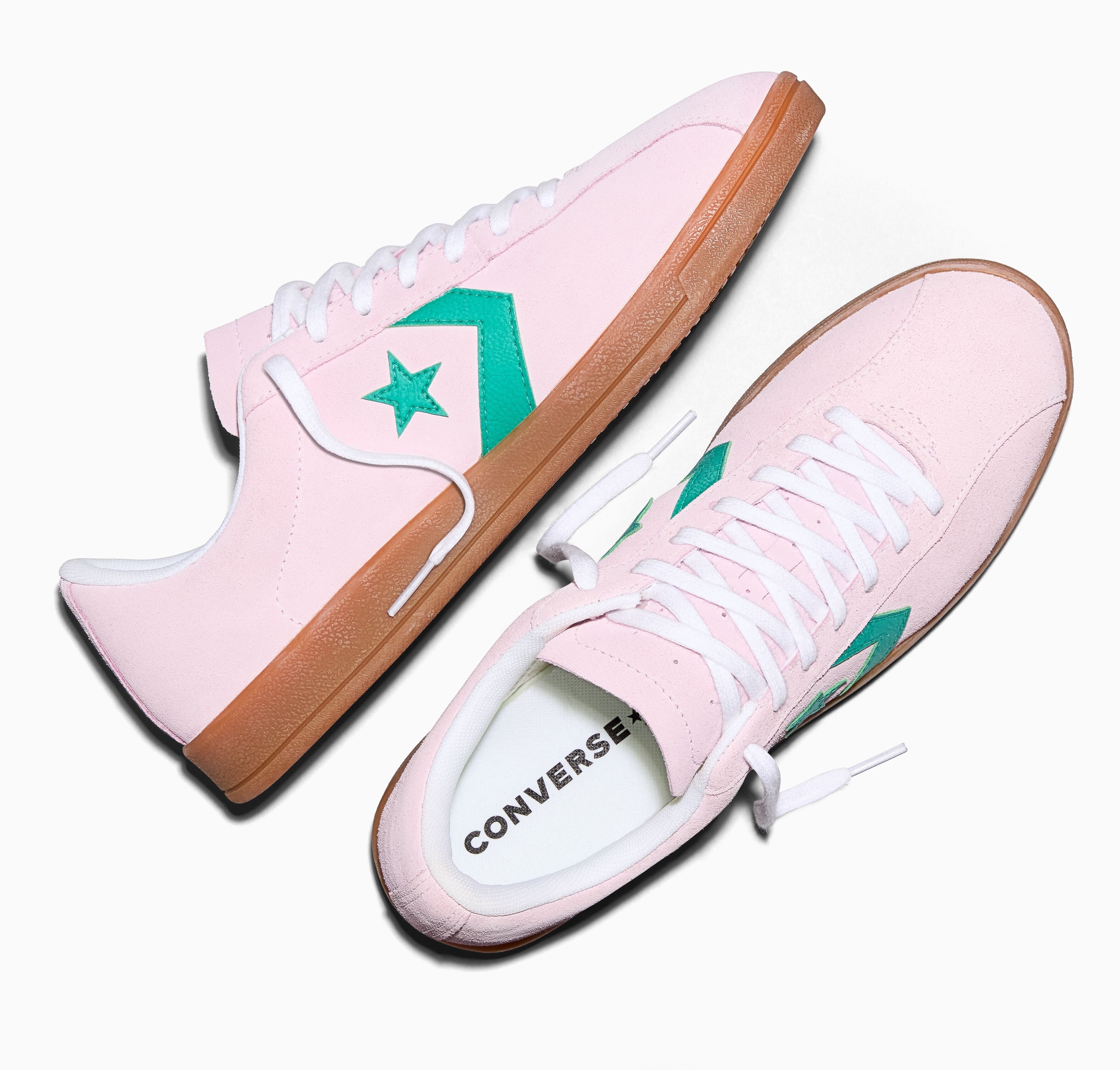 Sneaker CONVERSE "ALL STAR CLASSIC TRAINER RETRO", Damen, Gr. 36, new found bloom, lizard breath, gum, Leder, Schuhe Sneaker new found bloom, lizard breath, gum 36