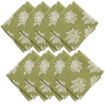 Threadmade Falling Leaves Jacquard Napkins, Set of 8 - 17x17