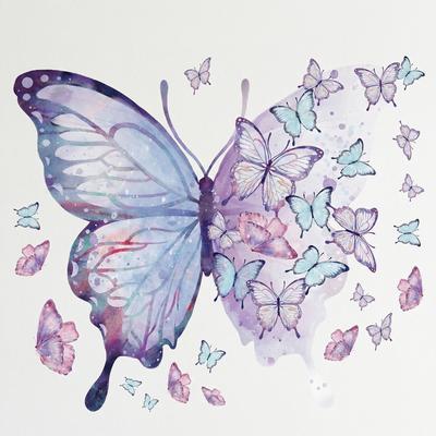 Unique "72 Pieces Large Butterfly Wall Decals Self-Adhesive for Decor - 18.5"" x 15.7"""