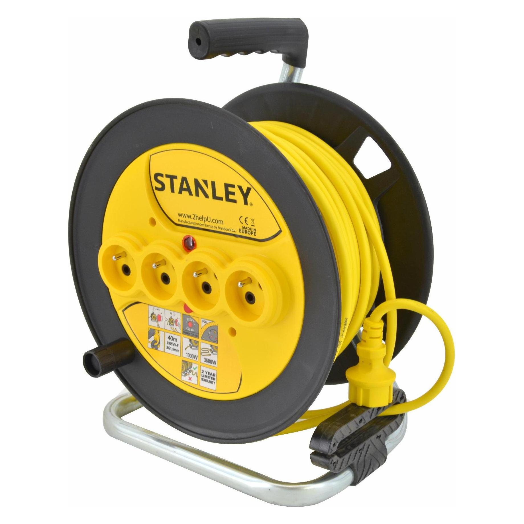 Stanley Verlängerungskabeltrommel 3x1, 16A IP20 (40 m, 1.50 mm²) (44707401)