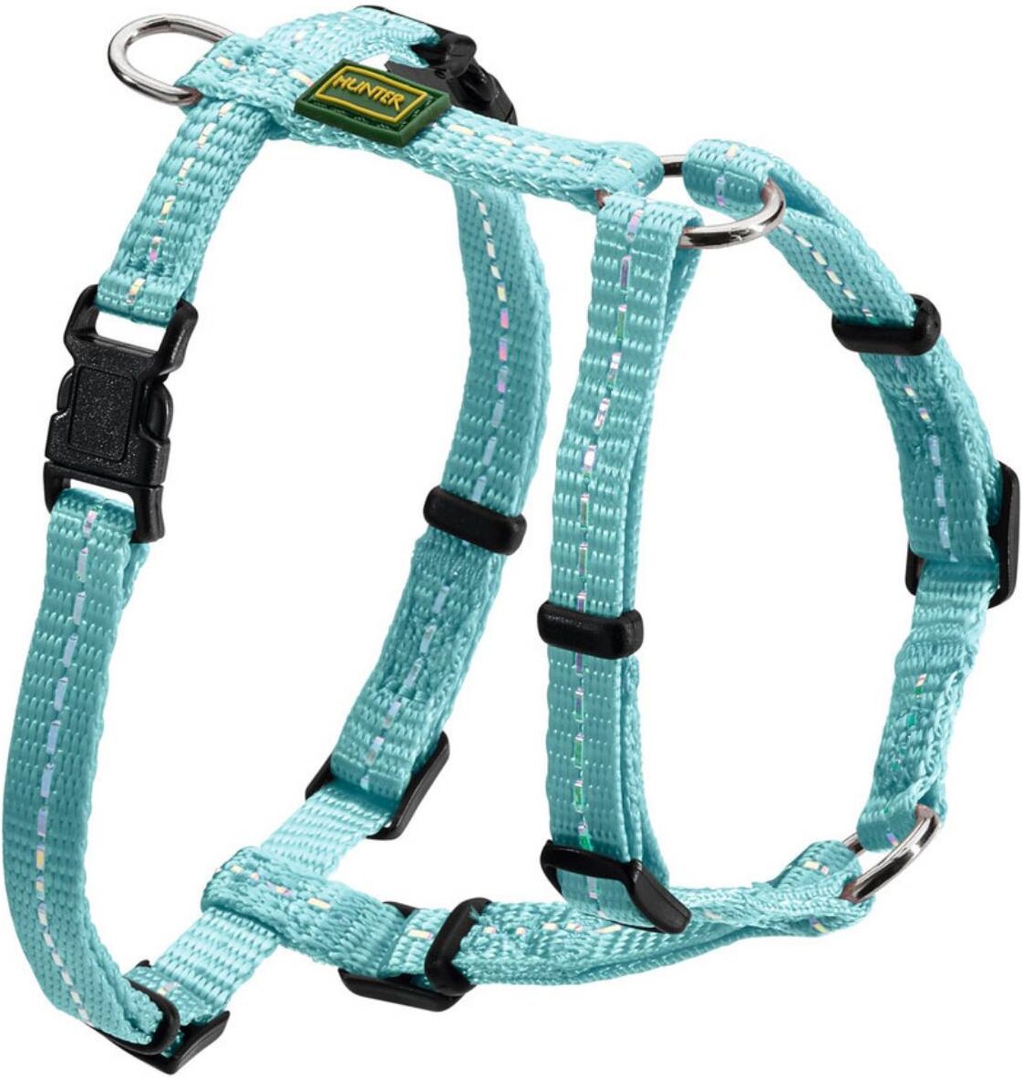 Hunter Pettorina ad H per Cani Tripoli in Nylon Azzurro Riflettente XXS-XS (torace 32-44cm)