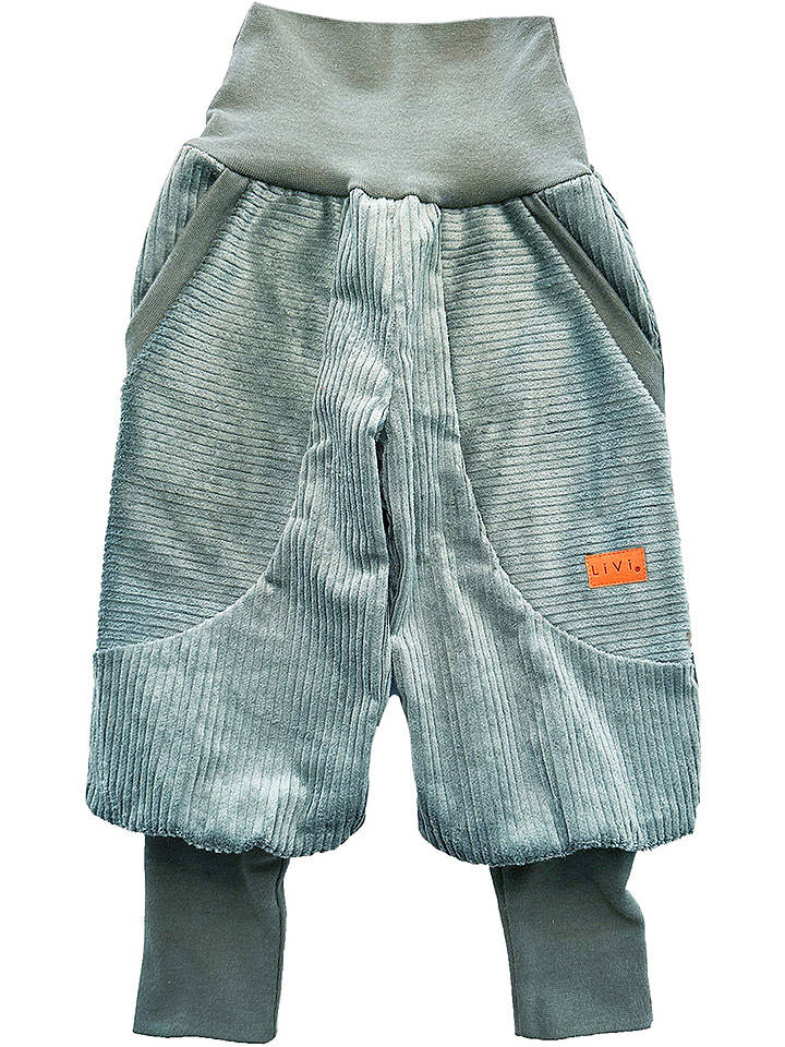 LiVi Cord-Streetjogger "Sage" in Grün - 104/110