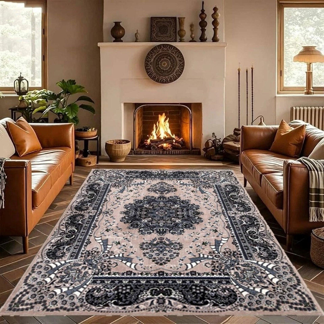Metro Rectangle Geometric Indoor / Outdoor Area Rug Beige Rectangle 160 x 230 cm