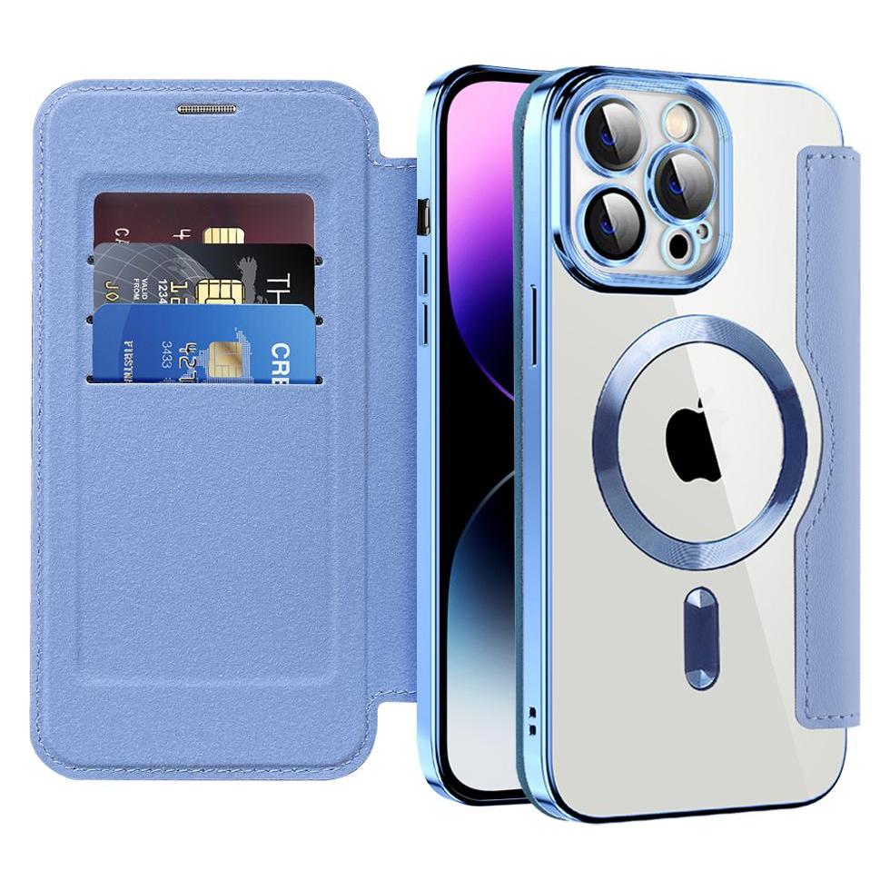 Techsuit - SmartMag Book Case - iPhone 14 Pro Max - Light Blue (Apple iPhone 14 Pro Max) (59433291)