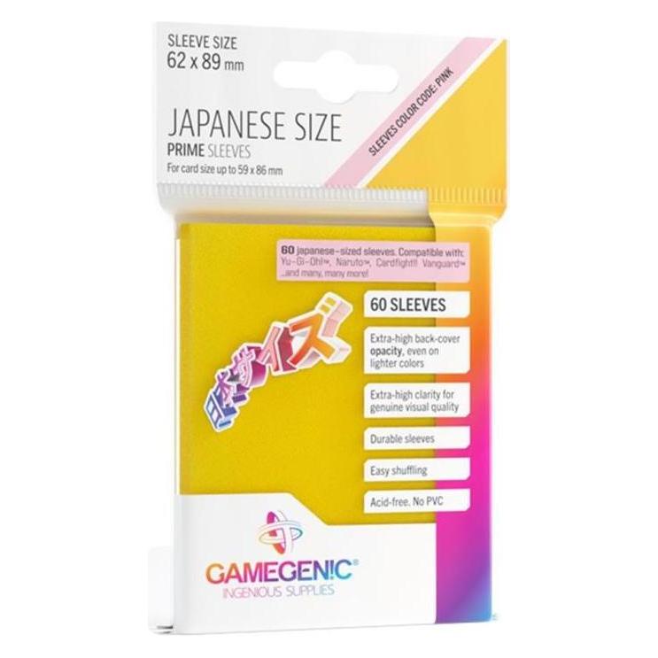 Gamegenic GGS10122ML - PRIME Hüllen in japanischer Grösse, gelb (60 Hüllen) (GGS10122ML)