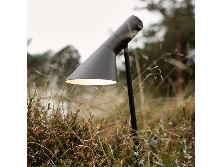 Louis Poulsen LED Sockelleuchte AJ Garden, schwarz, Edelstahl, Design