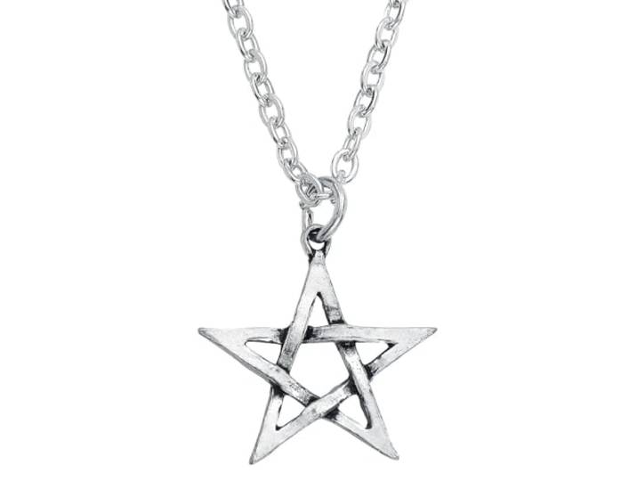 Alchemy Gothic Pentagram Halsketting zilverkleurig tinlegering Cadeaus, Gothic