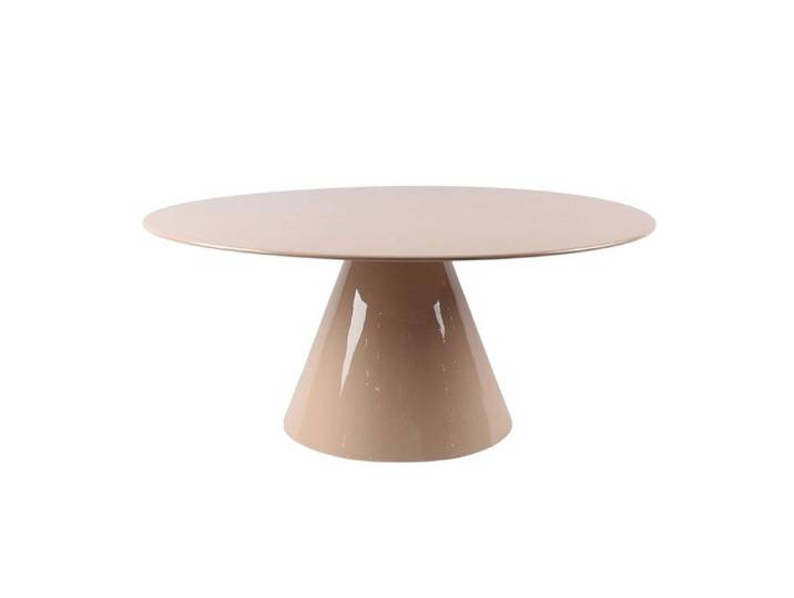 Table basse en métal - Beige brillant - DINEGA