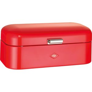 Wesco Brotkasten Grandy, Stahlblech, Klappdeckel, 42 x 22 x 17cm, rot