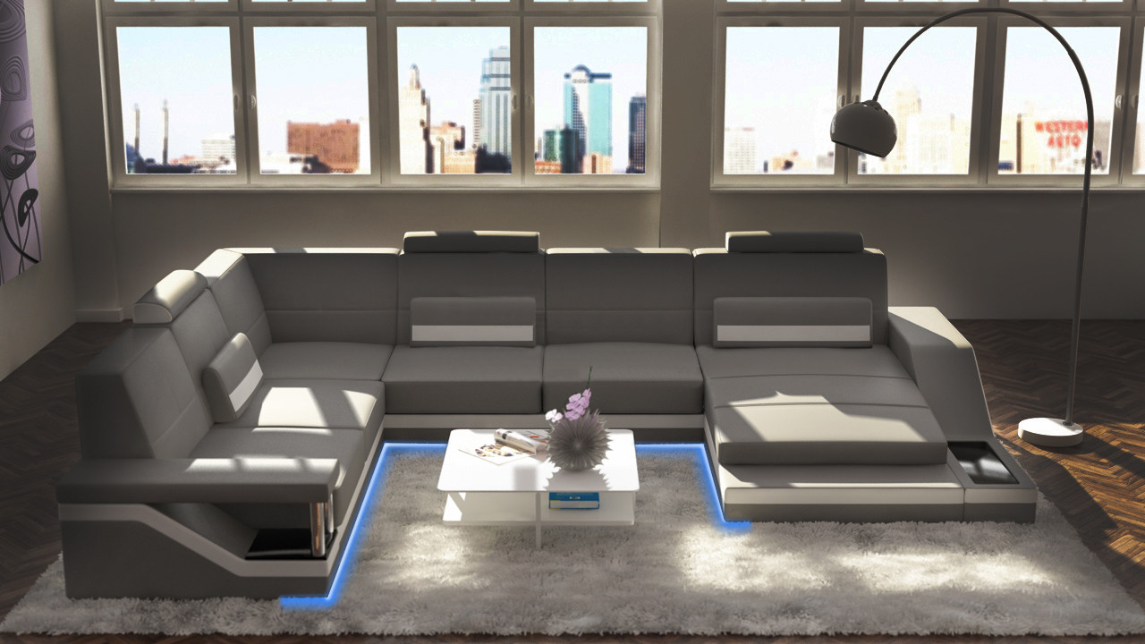 AEA Designer U-vorm Loungebank met USB-oplaadfunctie