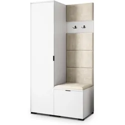 GARDEROBENSCHRANK LORI 95/181/51 cm Modern Weiß