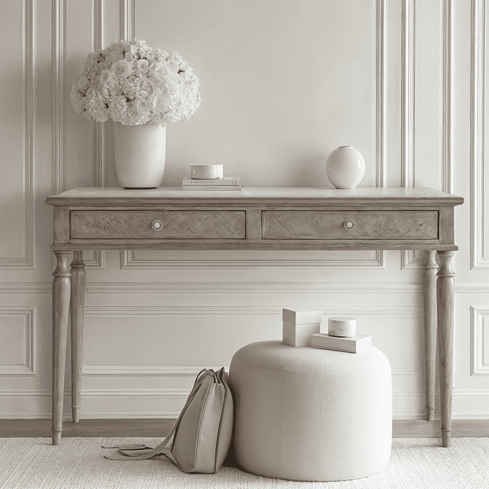Elysium Natural Wood 2 Drawer Desk