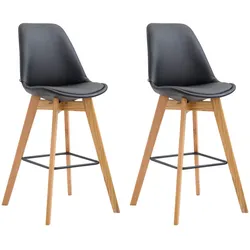2er Set Barhocker Metz Kunstleder natura