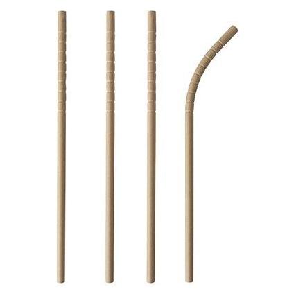 Papstar Strohhalme pure flexibel braun (100x) (88072)