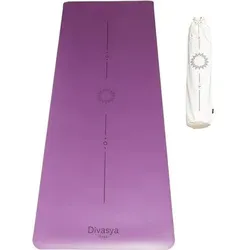 DIVASYA Yogamatte rutschfest Professional Grip, Größe 185 x 68 x 0,45 cm in Lila Lila