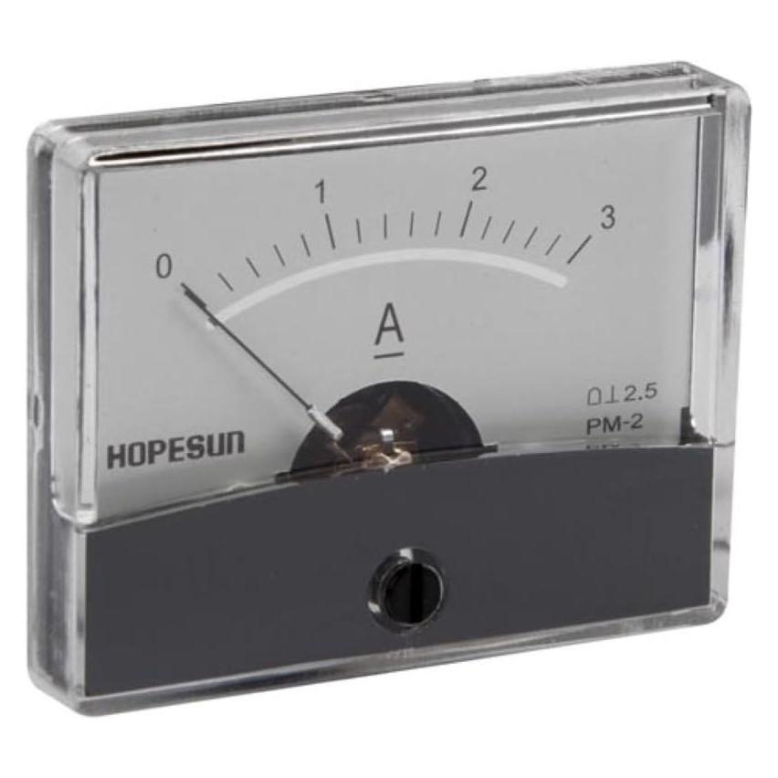 Hopesun ANALOGES EINBAU-STROMMESSGERÄT 3 A DC / 60 x 47 mm (AIM603000)