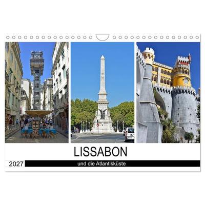 LISSABON und die Atlantikküste (Wandkalender 2027 DIN A4 quer), CALVENDO Monatskalender