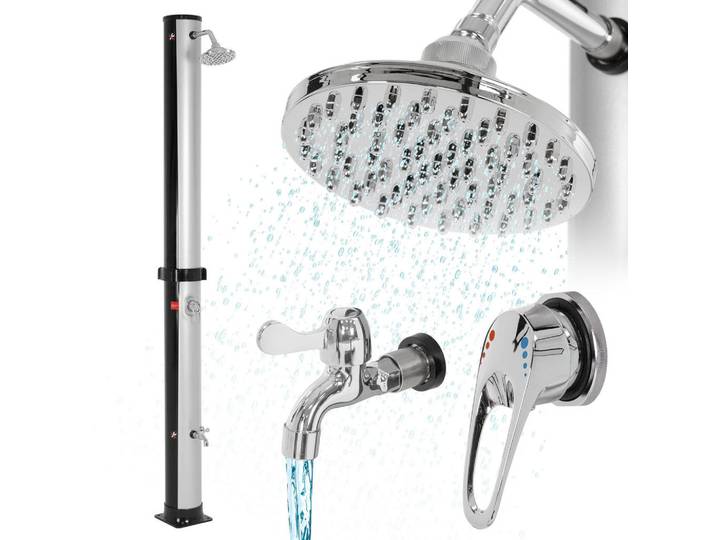 Ml-Design Solardusche, Silberfarben, Kunststoff, 15.5x217.5x19 cm, Freizeit & Co, Pools & Wasserspaß, Solarduschen