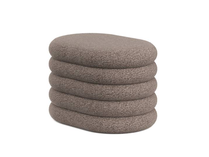 Sitzhocker Teddy PILL mit Stauraum 59 x 45 x 40 cm braun