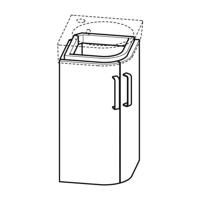 Geberit Unterschrank Renova Compact 862133000 30x60,5x30cm, hellgrau matt / hellgrau Hochglanz