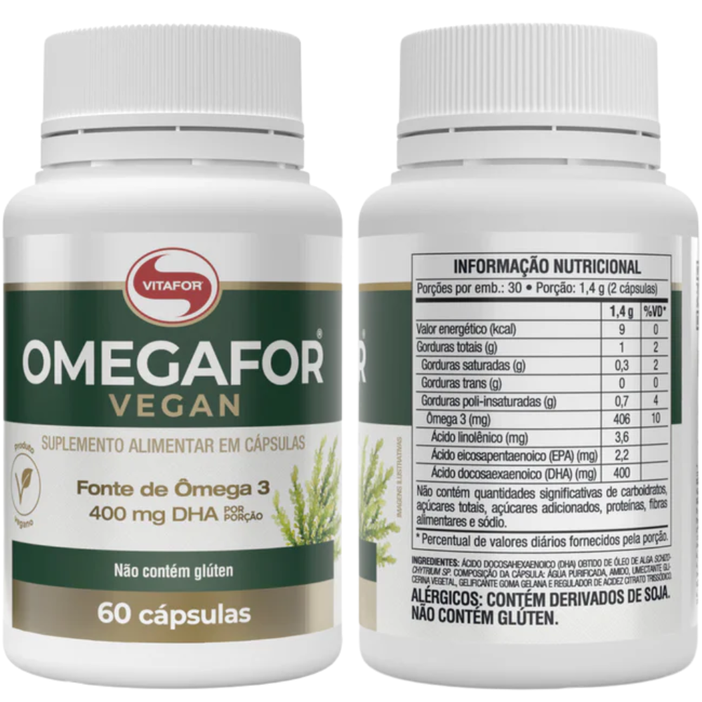 Vitafor Omegafor Cápsulas de complemento alimenticio vegano 60&nbsp;caps.