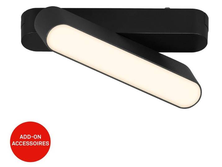 Briloner Luxtrail Système de rails\, Blanc chaud\, Orientable\, Accessoires\, Noir\, 13 cm