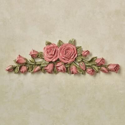 Touch of Class Pink Rose Melody Wall Topper , Pink
