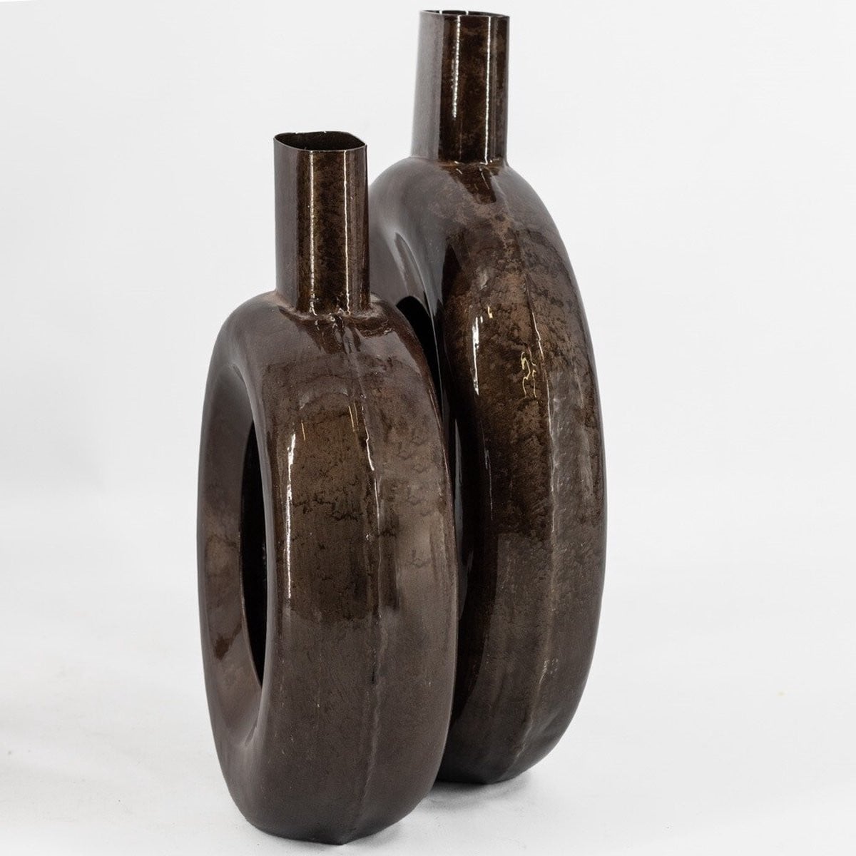 HomeBound by KY Vaasje donut rond rosewood bloemenvaas