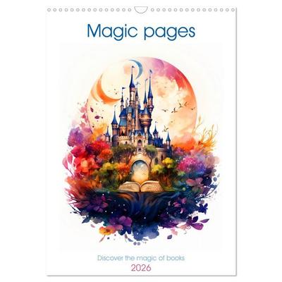 Magic pages - Discover the magic of books (Wall Calendar 2026 DIN A3 portrait), CALVENDO 12 Month Wall Calendar