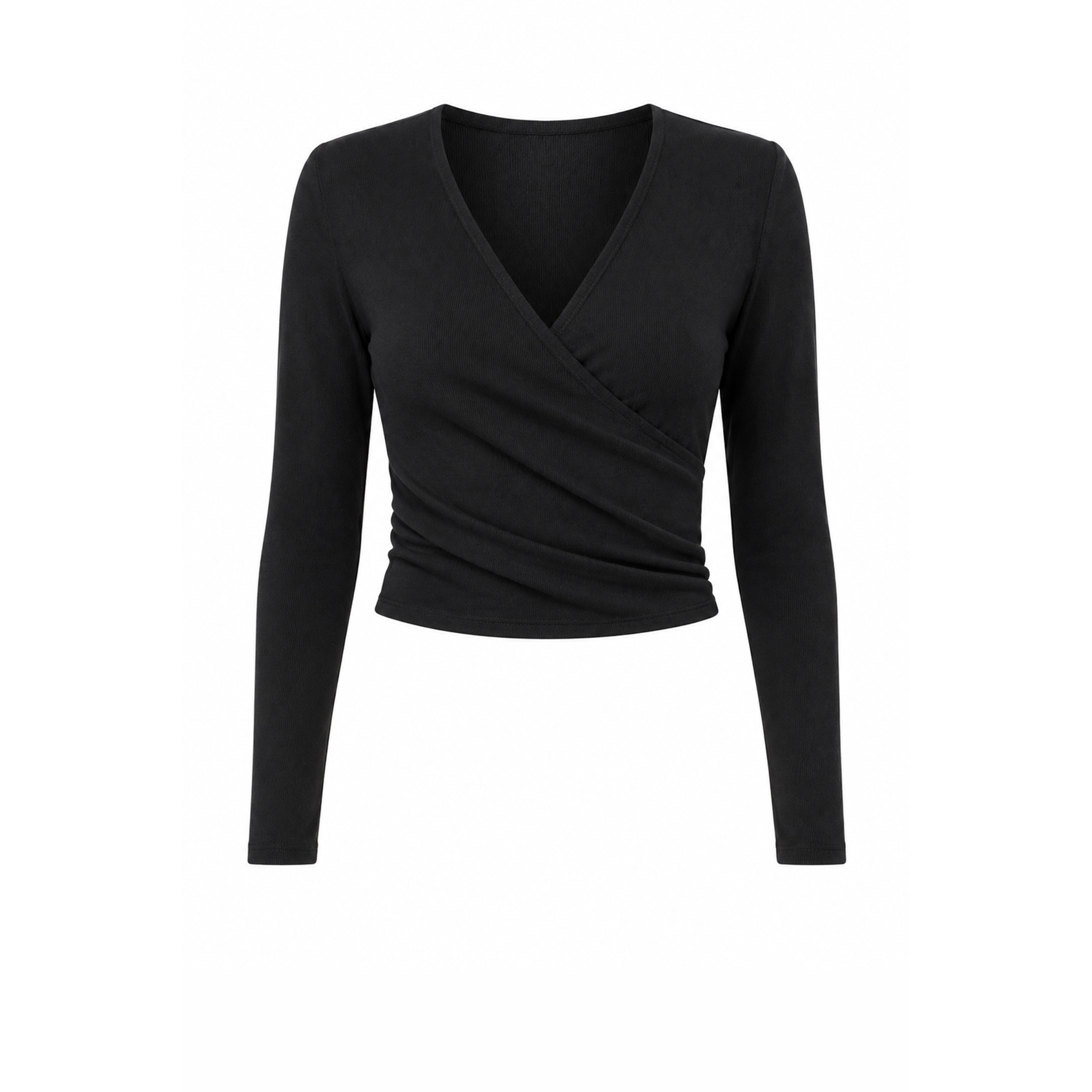 Mandala Ballett Wrap Damen Longsleeves schwarz Größe S Yoga Atmungsaktiv