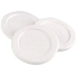 5x Weck Frischhaltedeckel, Einmachgläser, Weiss