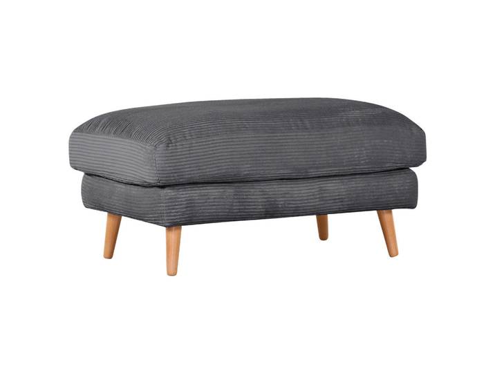 Landscape Hocker Amaro, Anthrazit, Holz, Uni, rechteckig, 100x50x63 cm, Fußauswahl, Stoffauswahl, Wohnzimmer, Hocker, Sitzhocker